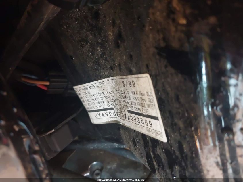 1999 Yamaha Xv1600 Al VIN: JYAVP02E0XA003569 Lot: 43851374