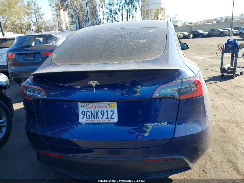 2023 Tesla Model Y Performance Dual Motor All-Wheel Drive VIN: 7SAYGDEF2PF791603 Lot: 43851388
