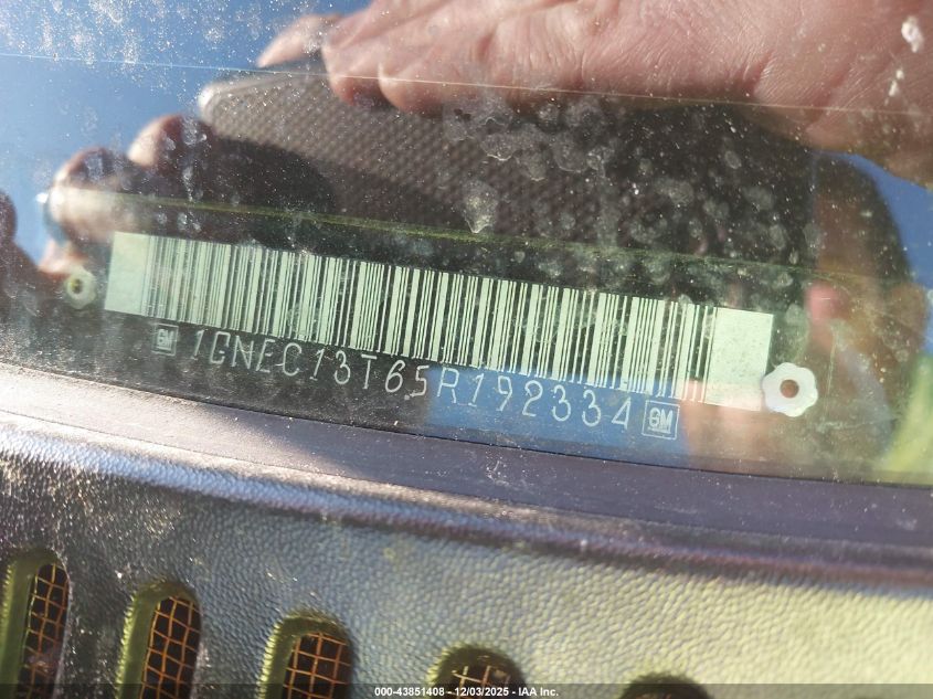 2005 Chevrolet Tahoe Ls VIN: 1GNEC13T65R192334 Lot: 43851408