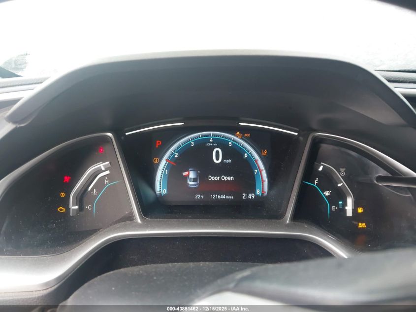 2019 Honda Civic Ex VIN: JHMFC1F30KX001506 Lot: 43851462