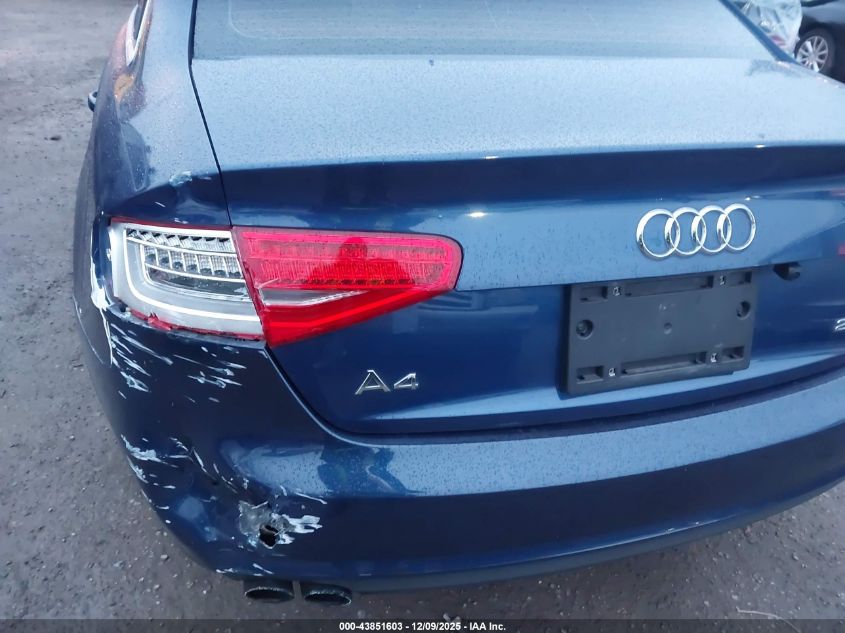 2013 Audi A4 2.0T Premium VIN: WAUAFAFL5DN030224 Lot: 43851603