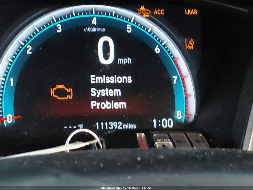 2019 Honda Civic Ex VIN: 19XFC1F32KE205533 Lot: 43851732