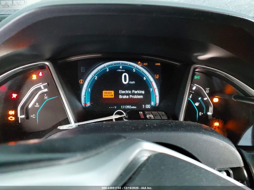 2019 Honda Civic Ex VIN: 19XFC1F32KE205533 Lot: 43851732