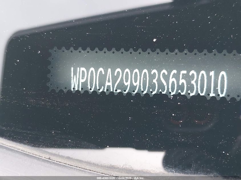 2003 Porsche 911 Carrera/Carrera 4 VIN: WP0CA29903S653010 Lot: 43851826