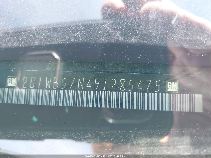 2009 Chevrolet Impala Ls VIN: 2G1WB57N491285475 Lot: 43851827