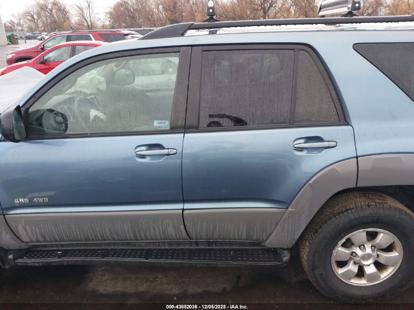 2003 Toyota 4Runner Sr5 V6 VIN: JTEBU14R830002459 Lot: 43852036