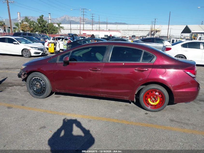 2013 Honda Civic Lx VIN: 19XFB2F55DE244355 Lot: 43852075