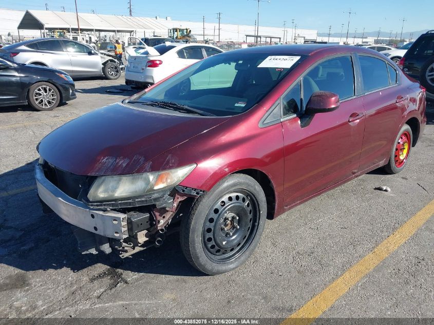 2013 Honda Civic Lx VIN: 19XFB2F55DE244355 Lot: 43852075