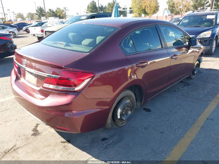 2013 Honda Civic Lx VIN: 19XFB2F55DE244355 Lot: 43852075