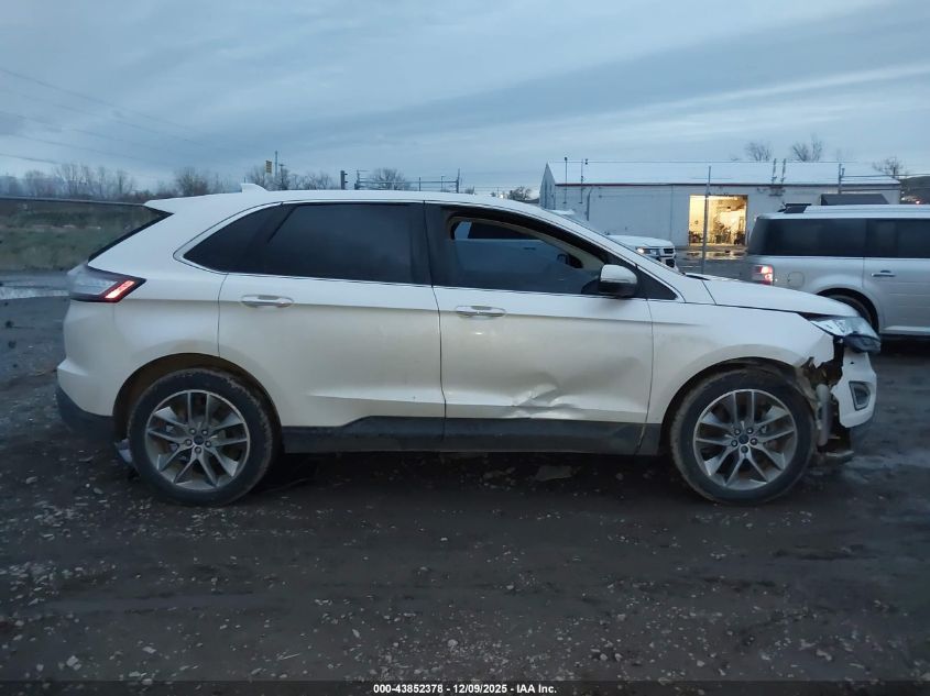 2015 Ford Edge Titanium VIN: 2FMTK4K84FBB31677 Lot: 43852378