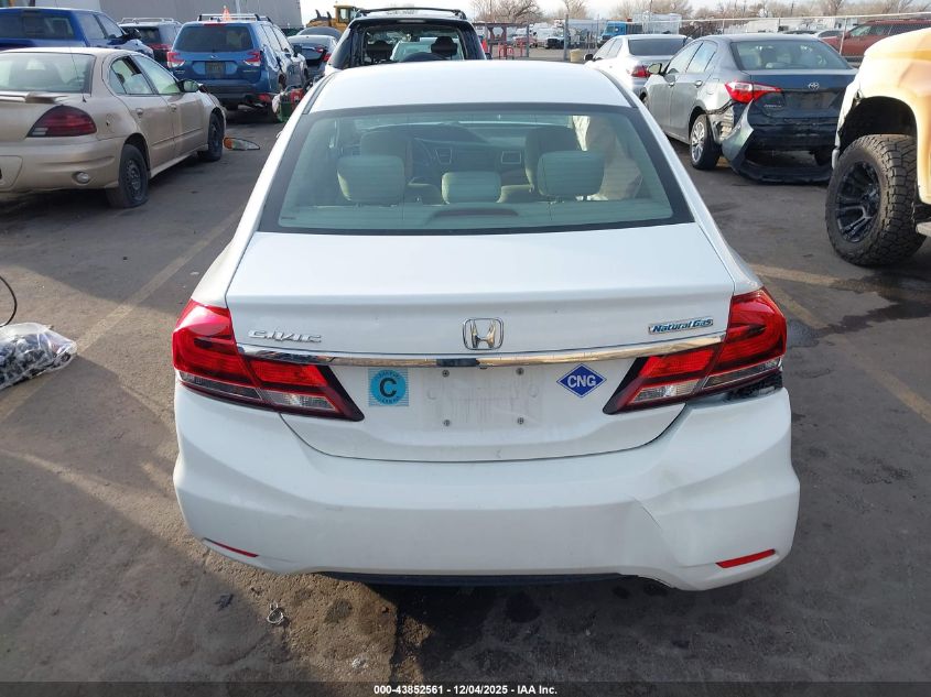 2014 Honda Civic Natural Gas VIN: 19XFB5F58EE000749 Lot: 43852561