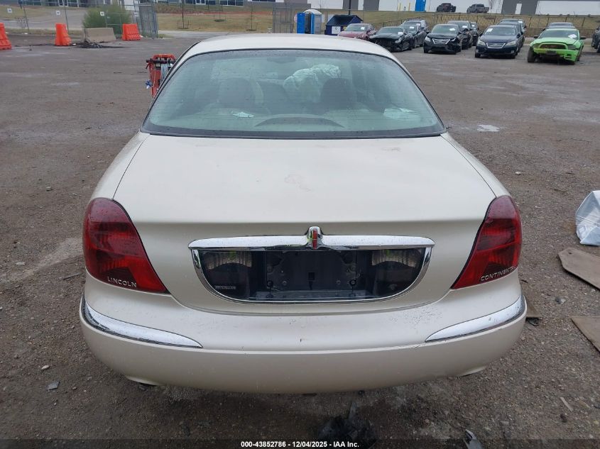 2002 Lincoln Continental VIN: 1LNHM97V92Y697620 Lot: 43852786