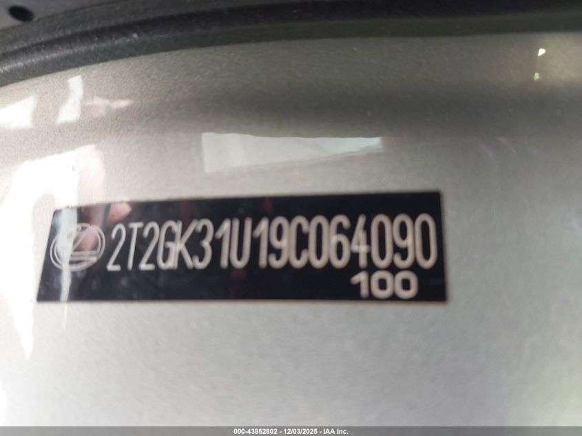 2009 Lexus Rx 350 VIN: 2T2GK31U19C064090 Lot: 43852802