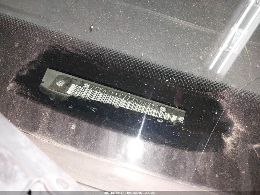 2007 Saturn Ion 2 VIN: 1G8AJ55F77Z206833 Lot: 43852817