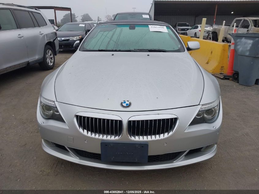 2008 BMW 650I VIN: WBAEB53568CX63510 Lot: 43852841