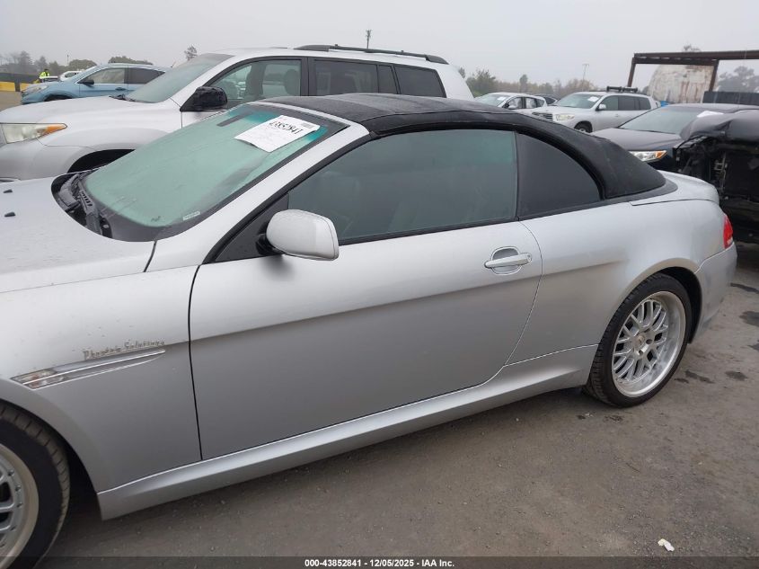 2008 BMW 650I VIN: WBAEB53568CX63510 Lot: 43852841