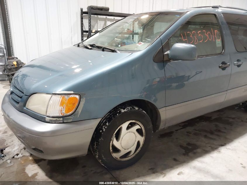 2002 Toyota Sienna Xle VIN: 4T3ZF13C92U461360 Lot: 43853010