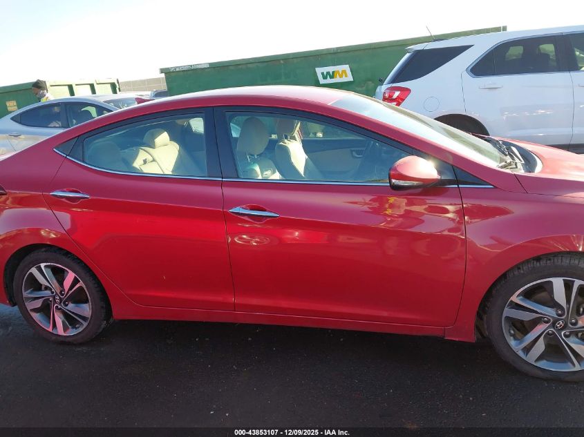 2014 Hyundai Elantra Limited VIN: KMHDH4AE3EU160719 Lot: 43853107