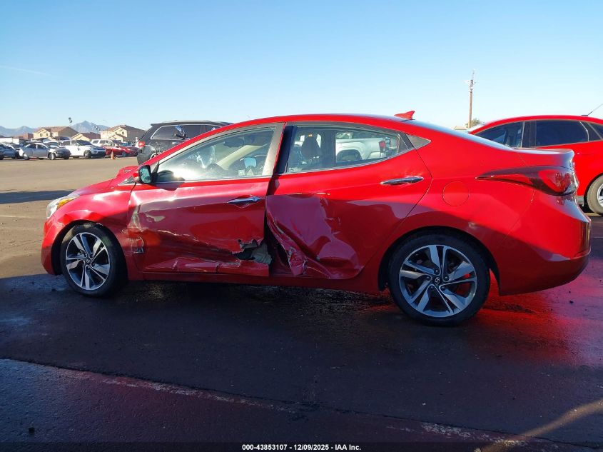 2014 Hyundai Elantra Limited VIN: KMHDH4AE3EU160719 Lot: 43853107