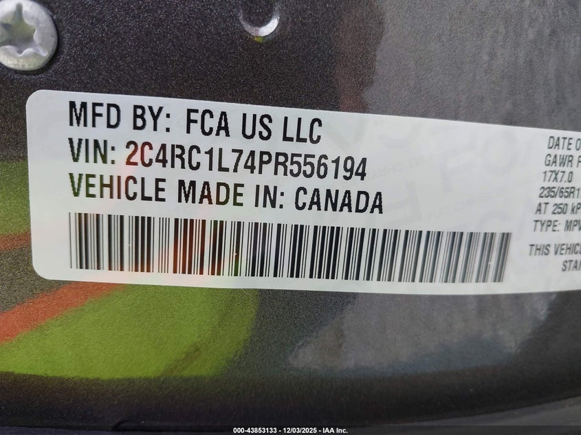 2C4RC1L74PR556194 2023 CHRYSLER PACIFICA photo no. 9