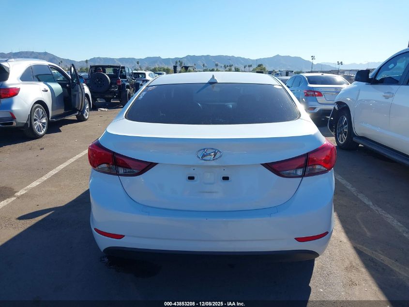 2016 Hyundai Elantra Se VIN: 5NPDH4AE1GH792880 Lot: 43853208