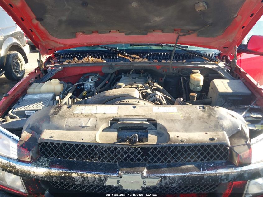 2002 Chevrolet Avalanche 2500 VIN: 3GNGK23G12G167213 Lot: 43853268