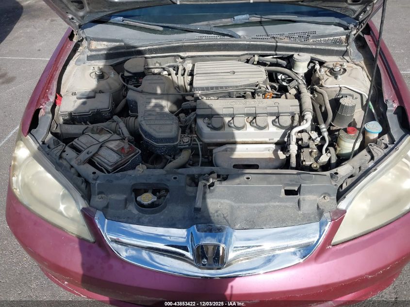 2005 Honda Civic Lx VIN: 2HGES165X5H555194 Lot: 43853422