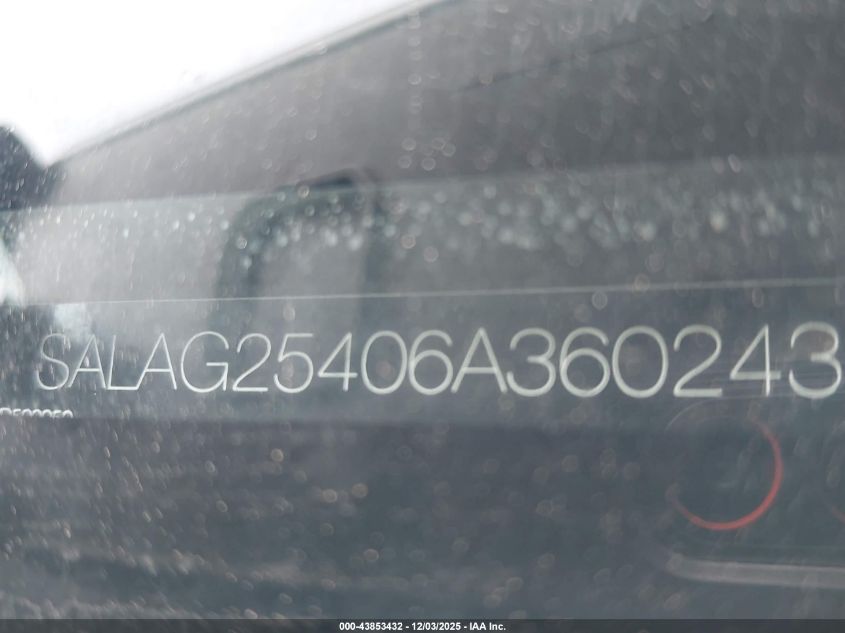 2006 Land Rover Lr3 V8 Hse VIN: SALAG25406A360243 Lot: 43853432