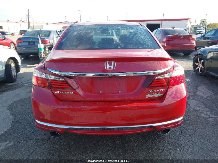 2016 Honda Accord Sport VIN: 1HGCR2F58GA210756 Lot: 43853536