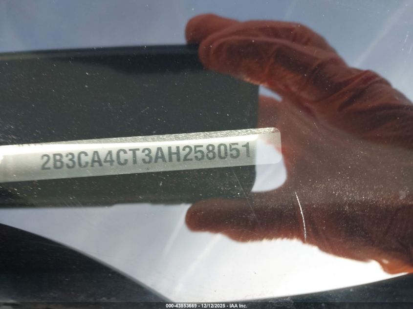 2010 Dodge Charger VIN: 2B3CA4CT3AH258051 Lot: 43853669