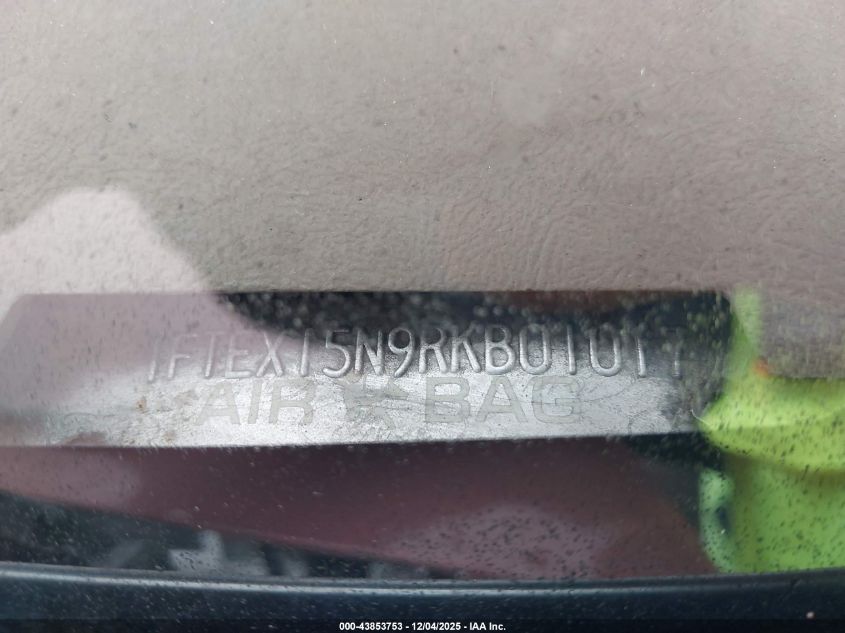 1994 Ford F150 VIN: 1FTEX15N9RKB01017 Lot: 43853753