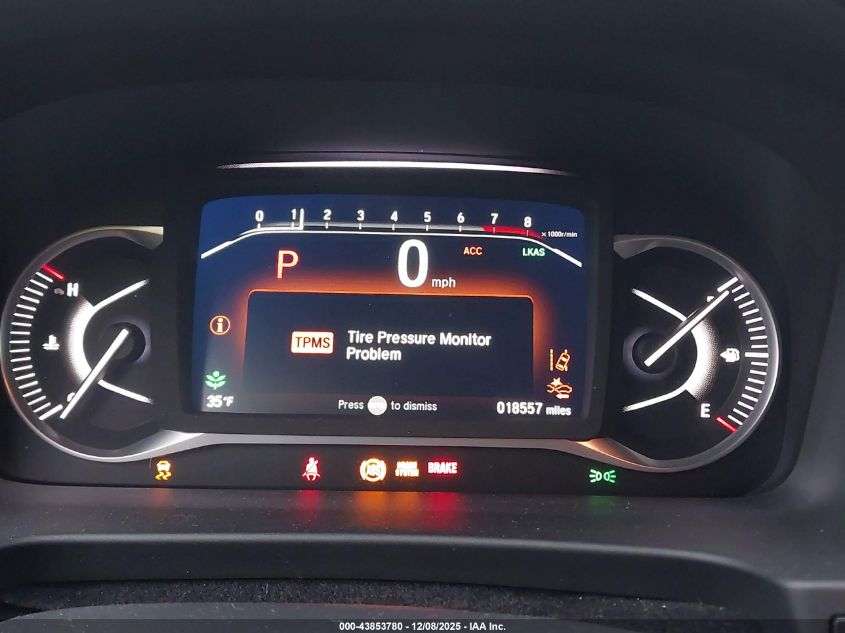 2025 Honda Passport Awd Ex-L VIN: 5FNYF8H52SB001283 Lot: 43853780