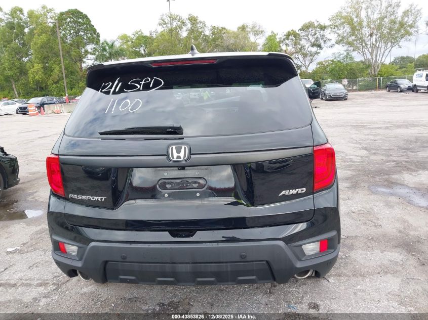 2023 Honda Passport Awd Ex-L VIN: 5FNYF8H53PB021100 Lot: 43853826