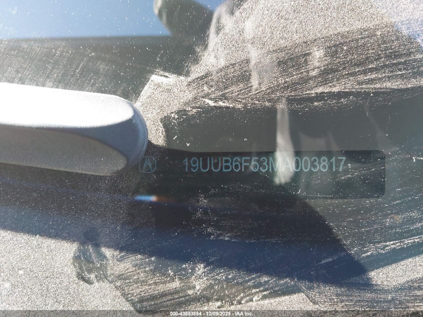 2021 Acura Tlx A-Spec Package VIN: 19UUB6F53MA003817 Lot: 43853884