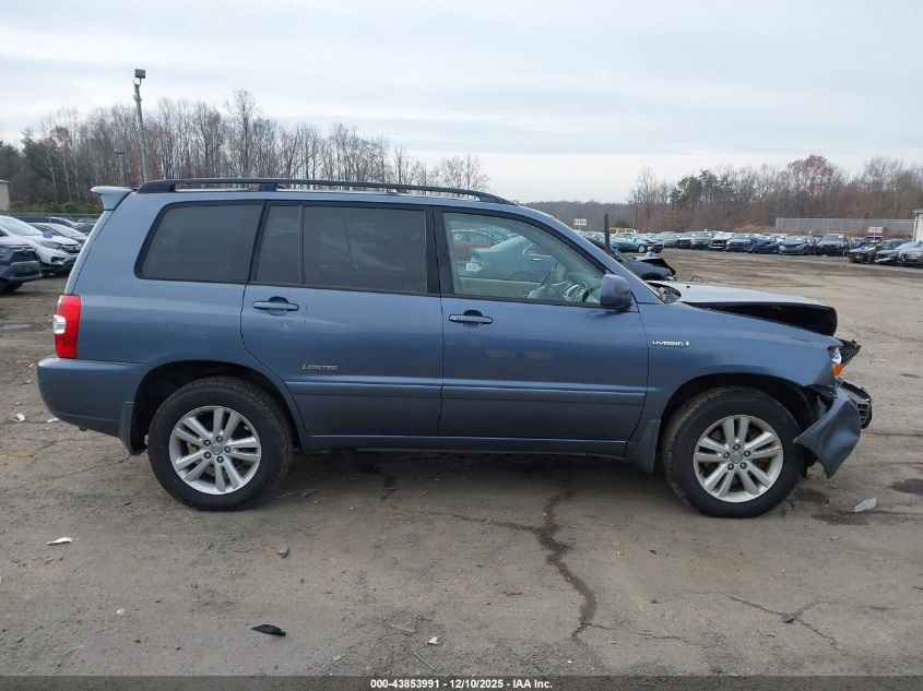 2007 Toyota Highlander Hybrid Limited V6 VIN: JTEHW21A670035653 Lot: 43853991