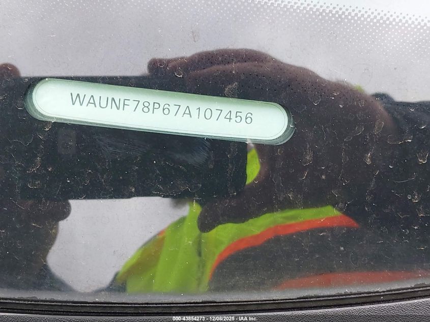 2007 Audi A3 2.0T VIN: WAUNF78P67A107456 Lot: 43854273