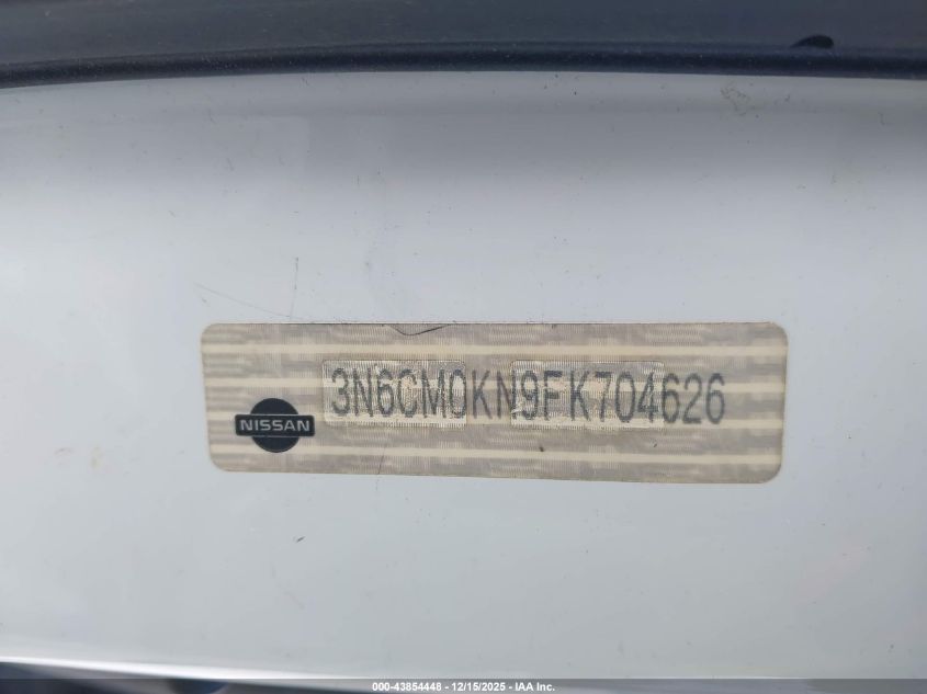 2015 Nissan Nv200 Sv VIN: 3N6CM0KN9FK704626 Lot: 43854448