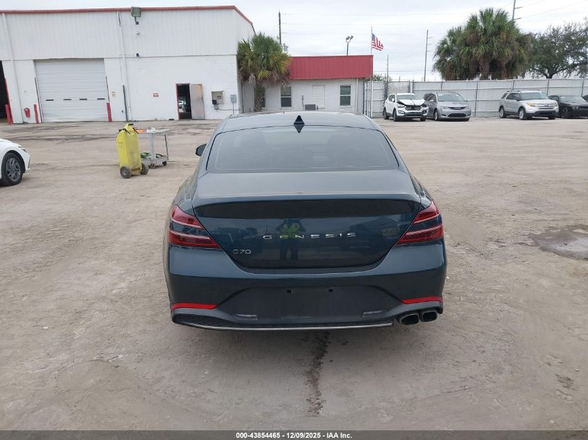 2023 Genesis G70 2.0T Rwd VIN: KMTG34TA9PU115010 Lot: 43854465