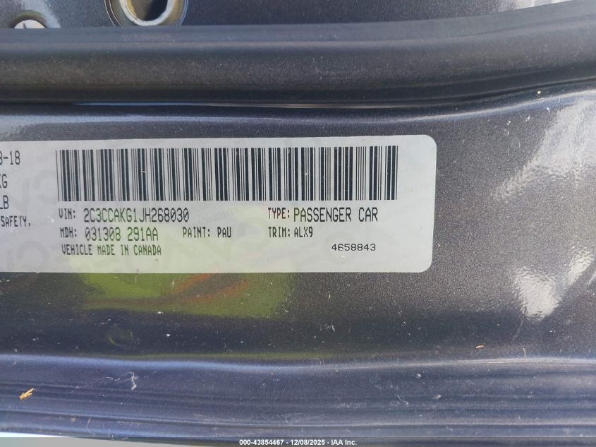 2018 Chrysler 300 Limited Awd VIN: 2C3CCAKG1JH268030 Lot: 43854467