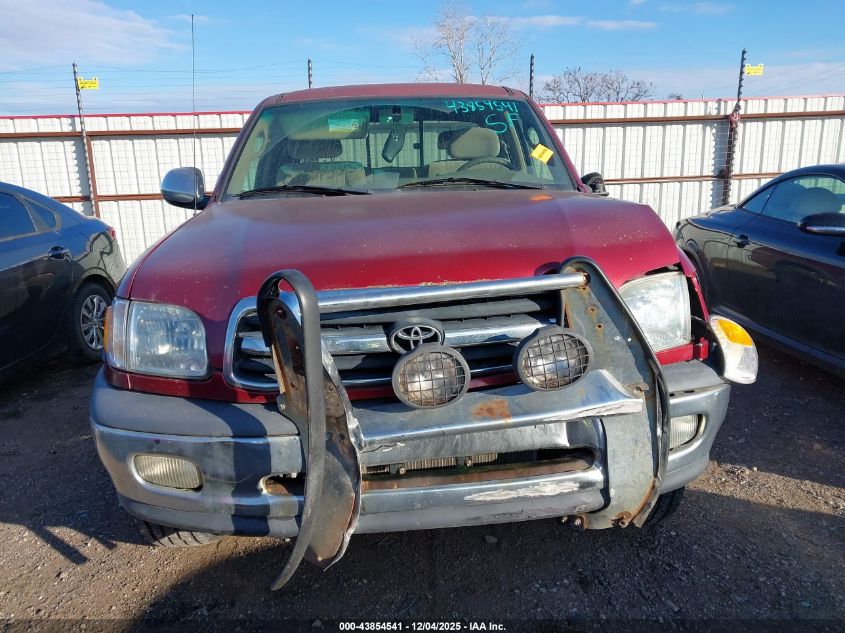2002 Toyota Tundra Sr5 V8 VIN: 5TBBT44122S234398 Lot: 43854541