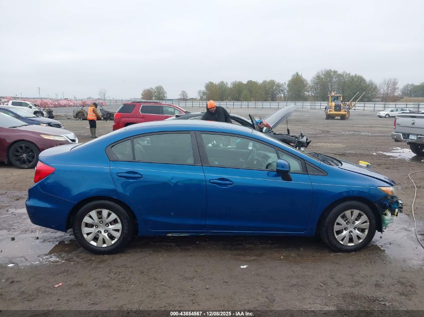 2012 Honda Civic Lx VIN: 2HGFB2F58CH575998 Lot: 43854567