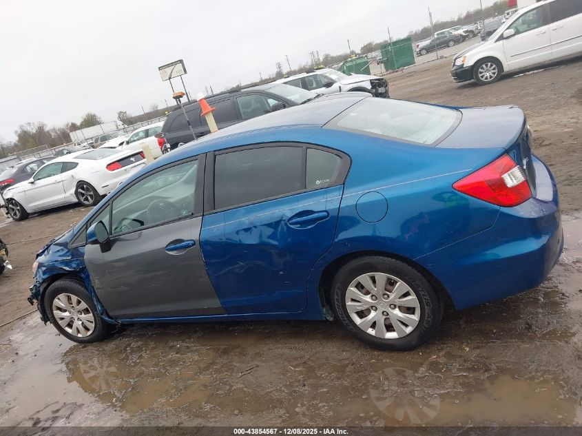 2012 Honda Civic Lx VIN: 2HGFB2F58CH575998 Lot: 43854567