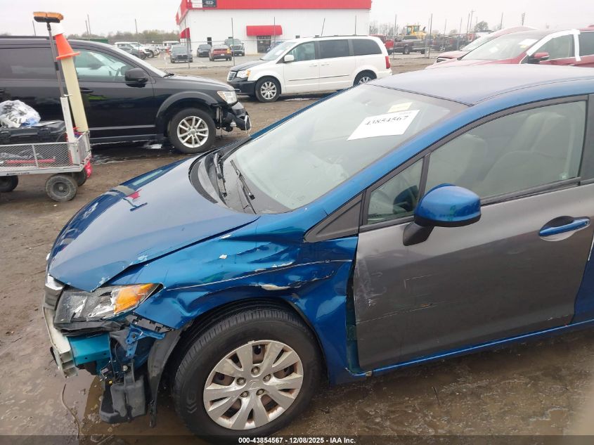 2012 Honda Civic Lx VIN: 2HGFB2F58CH575998 Lot: 43854567