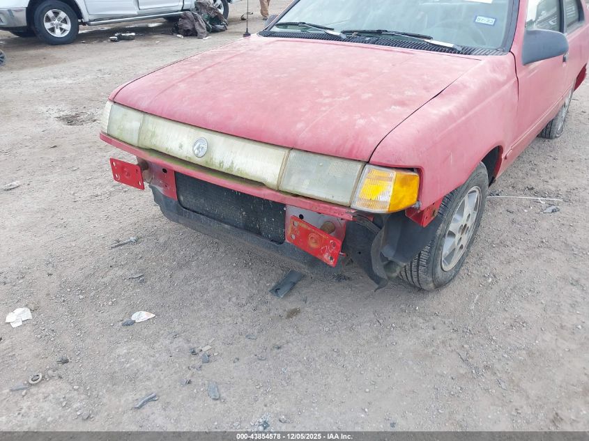 1993 Mercury Topaz Gs VIN: 1MEPM31X4PK636353 Lot: 43854578