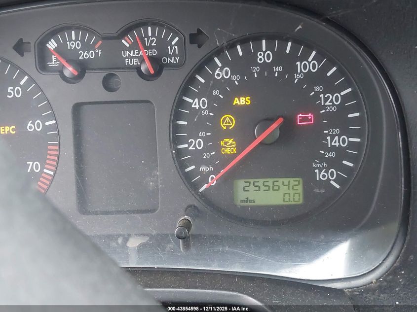 2001 Volkswagen Golf Gls/Gls 1.8L Turbo VIN: 9BWGD61J814030361 Lot: 43854598