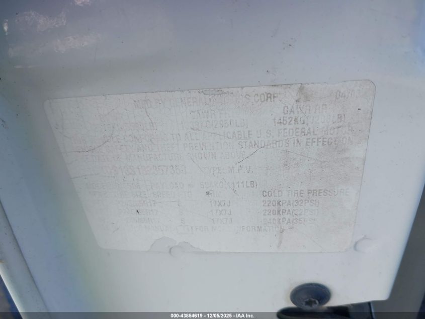 2003 GMC Envoy Sle VIN: 1GKDS13S132357358 Lot: 43854619