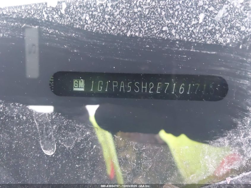 2014 Chevrolet Cruze Ls Auto VIN: 1G1PA5SH2E7161713 Lot: 43854757