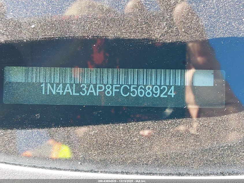 2015 Nissan Altima 2.5 VIN: 1N4AL3AP8FC568924 Lot: 43854920