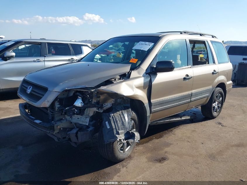 2003 Honda Pilot Lx VIN: 2HKYF18153H580535 Lot: 43855028