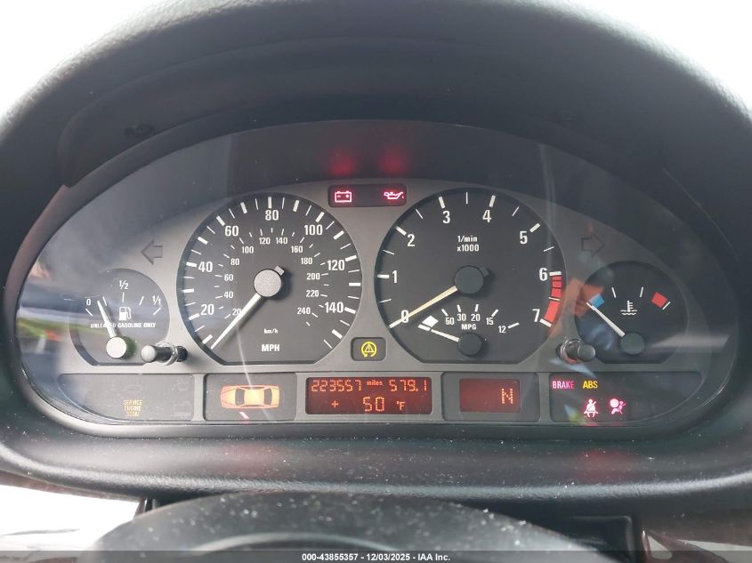 2002 BMW 325I VIN: WBAEV334X2KL69511 Lot: 43855357